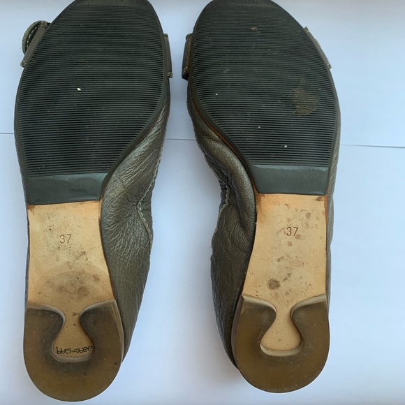 Chloe Grey Buckle Leather Ballet Flat - Picture 6 of 6